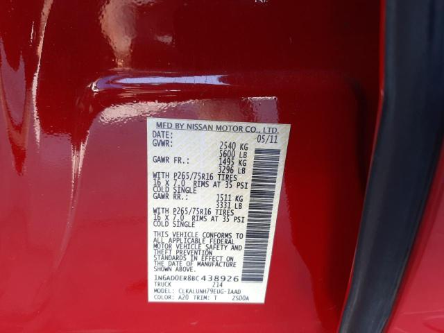 Photo 9 VIN: 1N6AD0ER8BC438926 - NISSAN FRONTIER S 