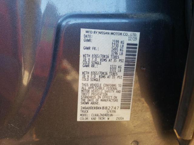 Photo 11 VIN: 1N6AD0ER8KN882747 - NISSAN FRONTIER 