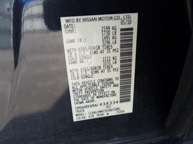 Photo 9 VIN: 1N6AD0ER9AC434334 - NISSAN FRONTIER C 