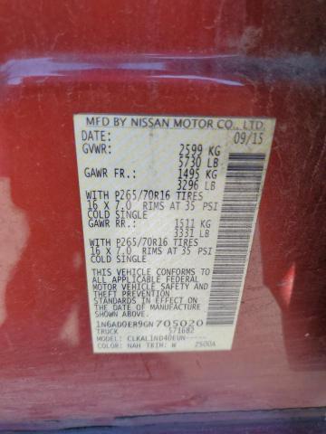 Photo 11 VIN: 1N6AD0ER9GN705020 - NISSAN FRONTIER 