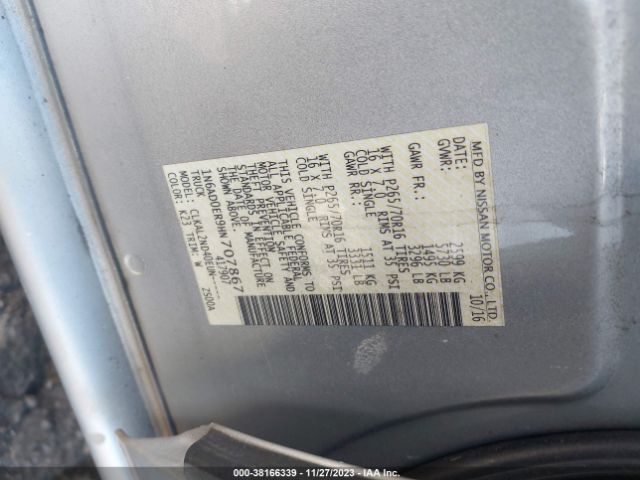 Photo 8 VIN: 1N6AD0ER9HN707867 - NISSAN FRONTIER 