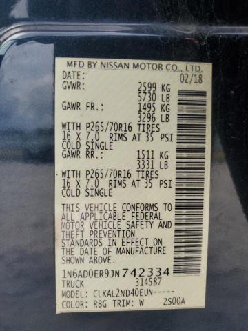 Photo 11 VIN: 1N6AD0ER9JN742334 - NISSAN FRONTIER S 