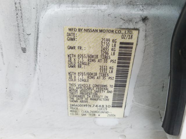 Photo 9 VIN: 1N6AD0ER9JN744830 - NISSAN FRONTIER S 