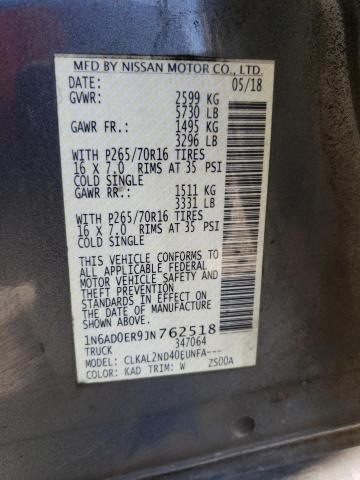 Photo 11 VIN: 1N6AD0ER9JN762518 - NISSAN FRONTIER S 