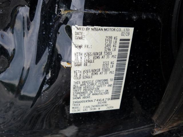 Photo 9 VIN: 1N6AD0ER9KN746479 - NISSAN FRONTIER S 