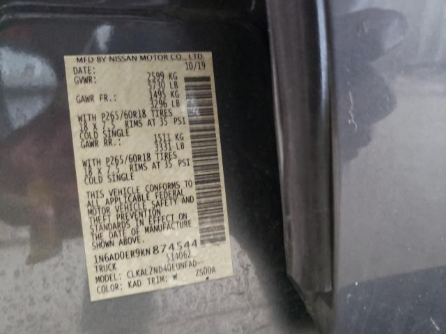 Photo 9 VIN: 1N6AD0ER9KN874544 - NISSAN FRONTIER S 