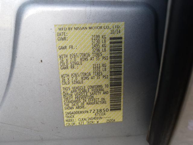 Photo 9 VIN: 1N6AD0ERXFN723850 - NISSAN FRONTIER S 