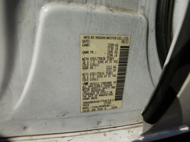 Photo 9 VIN: 1N6AD0ERXGN706161 - NISSAN FRONTIER S 