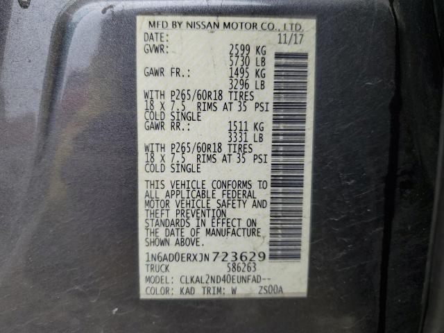 Photo 11 VIN: 1N6AD0ERXJN723629 - NISSAN FRONTIER 