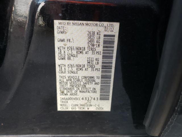 Photo 11 VIN: 1N6AD0EV0CC431743 - NISSAN FRONTIER S 