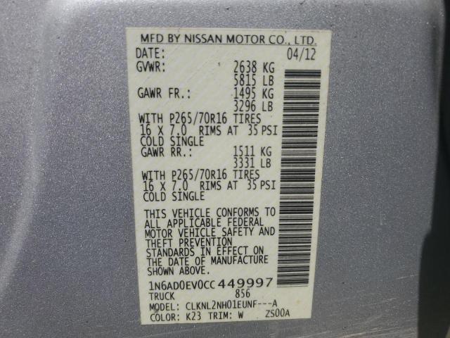 Photo 11 VIN: 1N6AD0EV0CC449997 - NISSAN FRONTIER S 