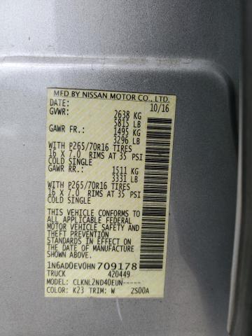 Photo 11 VIN: 1N6AD0EV0HN709178 - NISSAN FRONTIER 