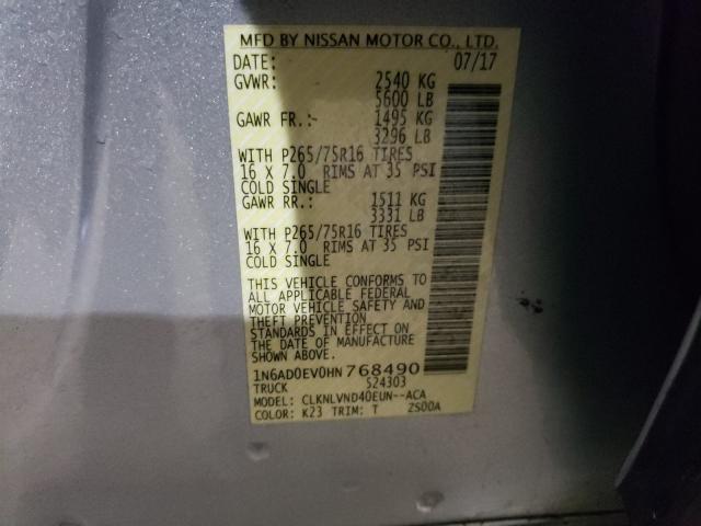 Photo 9 VIN: 1N6AD0EV0HN768490 - NISSAN FRONTIER S 