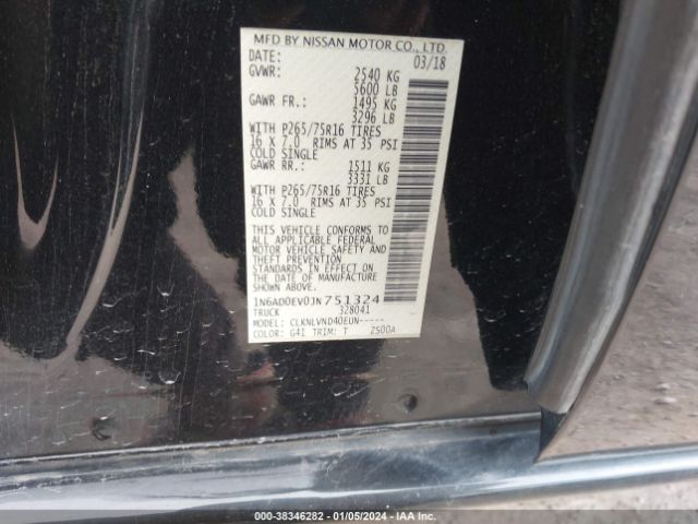 Photo 8 VIN: 1N6AD0EV0JN751324 - NISSAN FRONTIER 