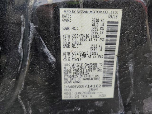 Photo 9 VIN: 1N6AD0EV0KN714162 - NISSAN FRONTIER S 