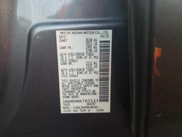 Photo 11 VIN: 1N6AD0EV0KN765533 - NISSAN FRONTIER 