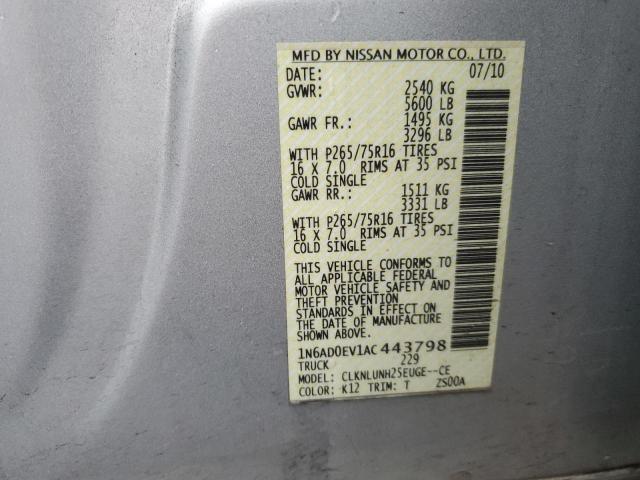 Photo 11 VIN: 1N6AD0EV1AC443798 - NISSAN FRONTIER C 