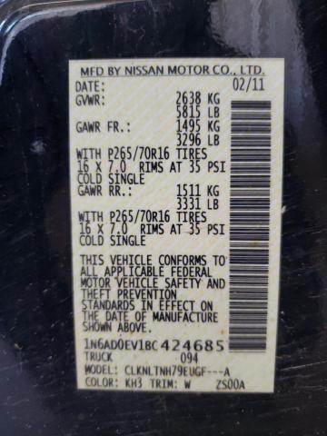 Photo 9 VIN: 1N6AD0EV1BC424685 - NISSAN FRONTIER S 