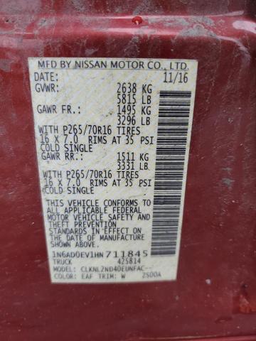 Photo 11 VIN: 1N6AD0EV1HN711845 - NISSAN FRONTIER 