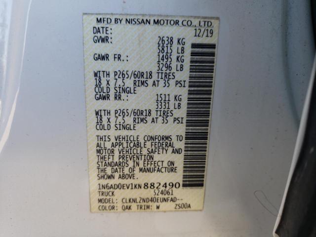 Photo 11 VIN: 1N6AD0EV1KN882490 - NISSAN FRONTIER S 