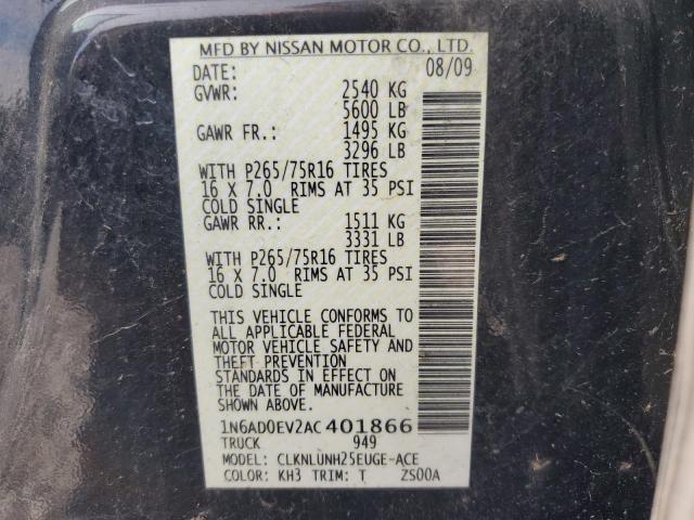 Photo 11 VIN: 1N6AD0EV2AC401866 - NISSAN FRONTIER C 