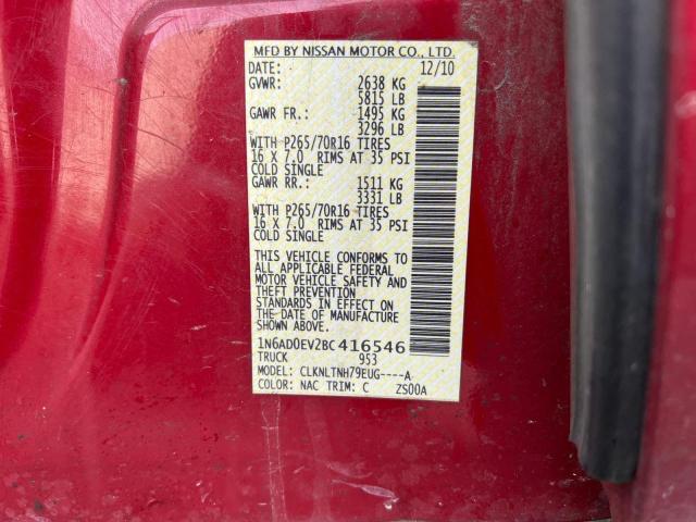 Photo 9 VIN: 1N6AD0EV2BC416546 - NISSAN FRONTIER S 