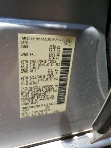 Photo 11 VIN: 1N6AD0EV2DN742502 - NISSAN FRONTIER S 