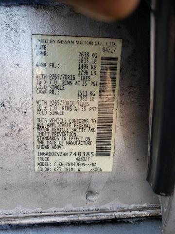 Photo 12 VIN: 1N6AD0EV2HN748385 - NISSAN FRONTIER S 