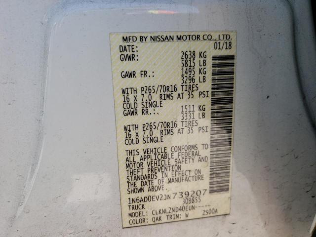 Photo 9 VIN: 1N6AD0EV2JN739207 - NISSAN FRONTIER S 