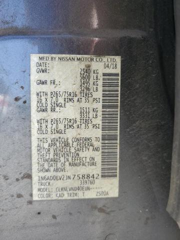 Photo 11 VIN: 1N6AD0EV2JN758842 - NISSAN FRONTIER 