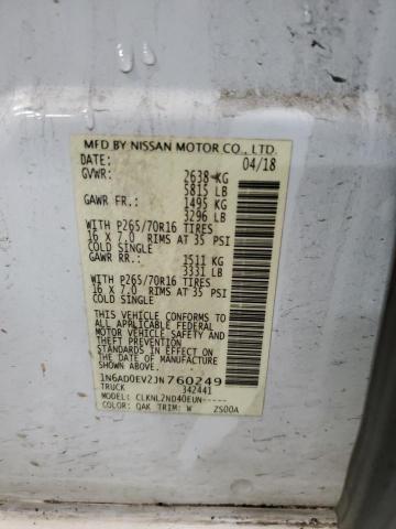 Photo 11 VIN: 1N6AD0EV2JN760249 - NISSAN FRONTIER 