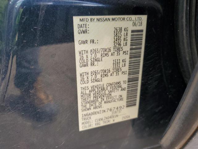 Photo 11 VIN: 1N6AD0EV2JN767492 - NISSAN FRONTIER 