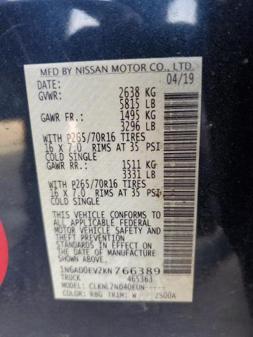 Photo 11 VIN: 1N6AD0EV2KN766389 - NISSAN FRONTIER 