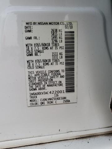 Photo 11 VIN: 1N6AD0EV3AC422001 - NISSAN FRONTIER C 