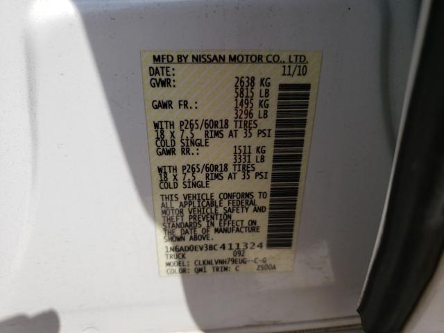 Photo 9 VIN: 1N6AD0EV3BC411324 - NISSAN FRONTIER S 