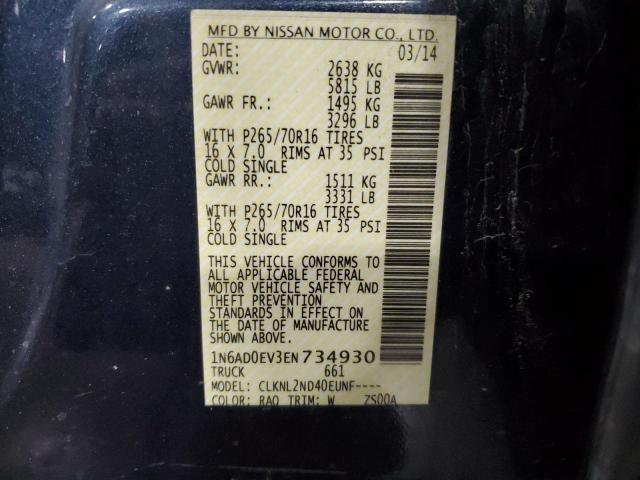 Photo 12 VIN: 1N6AD0EV3EN734930 - NISSAN FRONTIER 