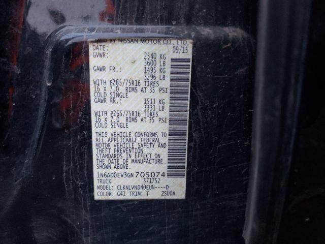 Photo 11 VIN: 1N6AD0EV3GN705074 - NISSAN FRONTIER S 