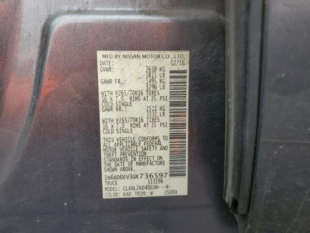 Photo 9 VIN: 1N6AD0EV3GN736597 - NISSAN FRONTIER S 