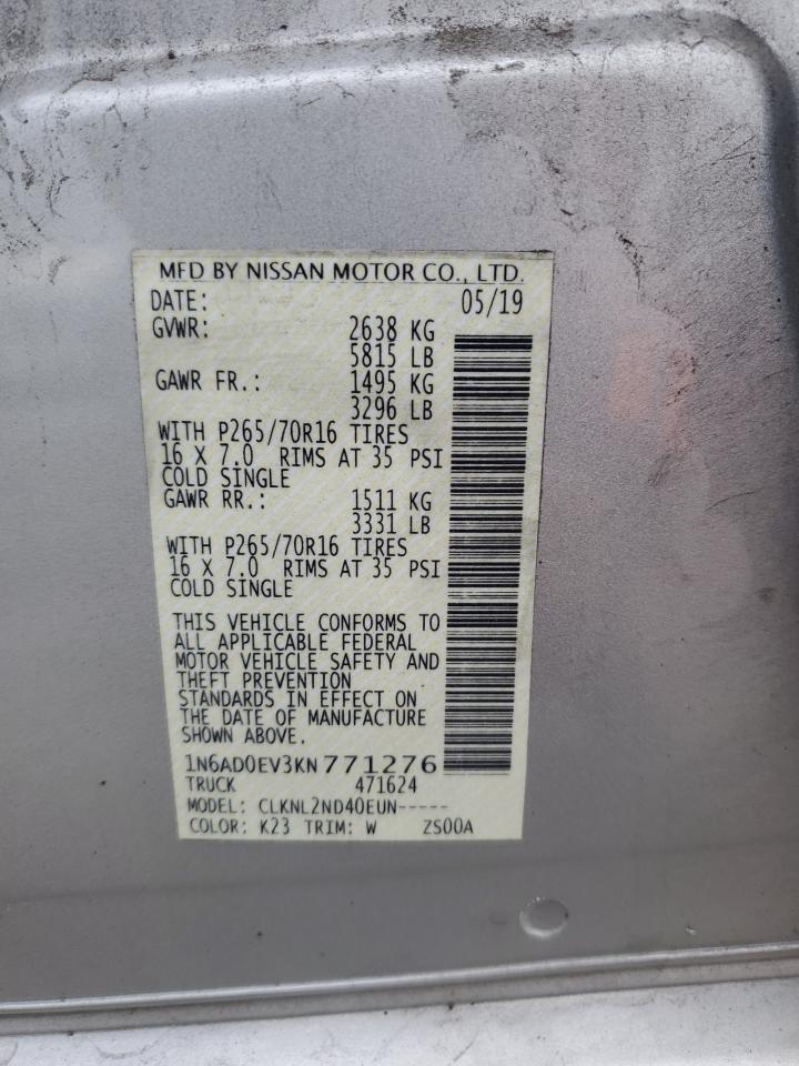 Photo 11 VIN: 1N6AD0EV3KN771276 - NISSAN NAVARA (FRONTIER) 