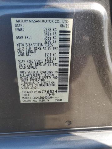 Photo 11 VIN: 1N6AD0EV3KN776624 - NISSAN FRONTIER S 