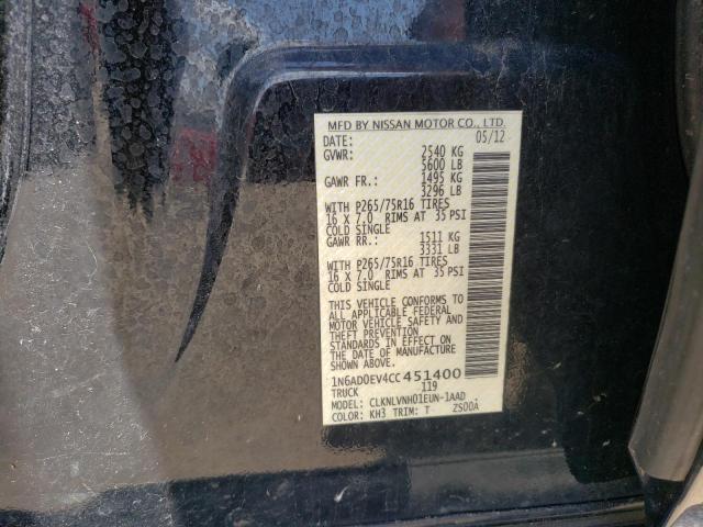 Photo 11 VIN: 1N6AD0EV4CC451400 - NISSAN FRONTIER 