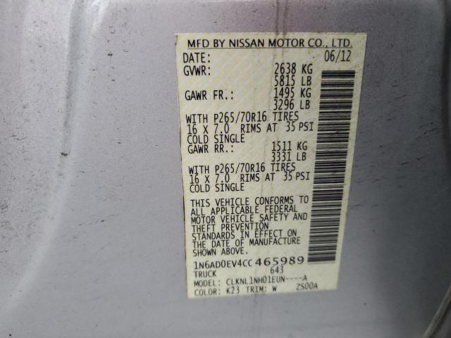 Photo 12 VIN: 1N6AD0EV4CC465989 - NISSAN FRONTIER 