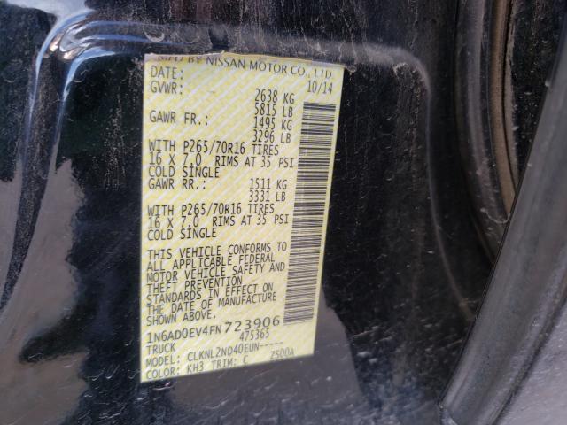 Photo 9 VIN: 1N6AD0EV4FN723906 - NISSAN FRONTIER S 