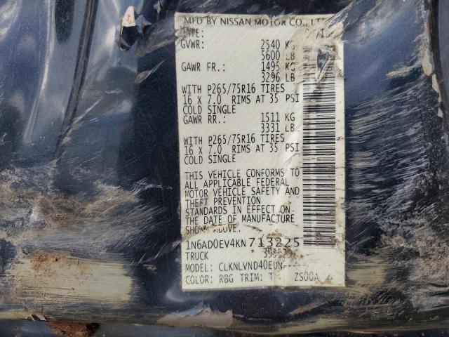 Photo 12 VIN: 1N6AD0EV4KN713225 - NISSAN FRONTIER 