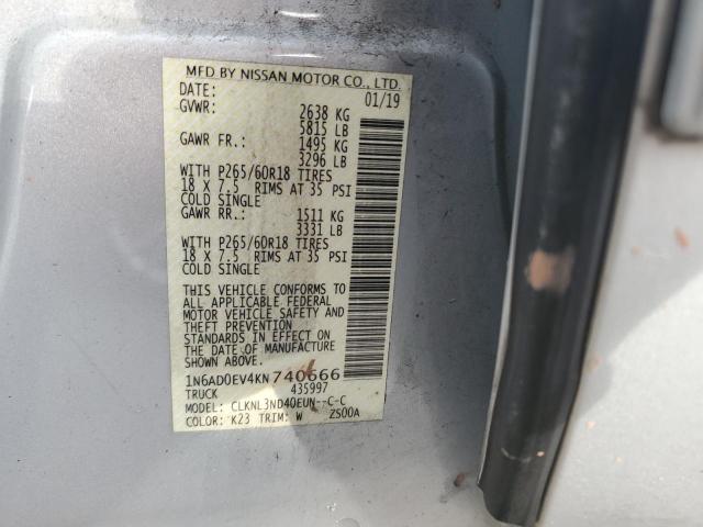 Photo 11 VIN: 1N6AD0EV4KN740666 - NISSAN FRONTIER S 