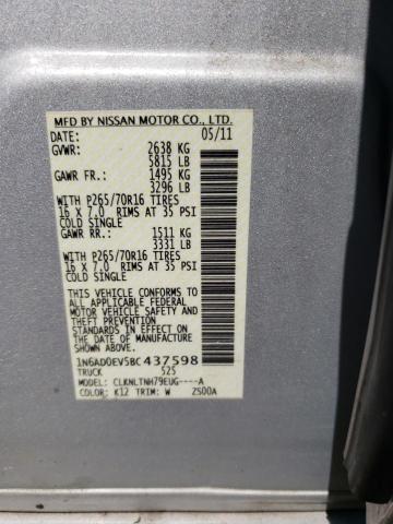 Photo 9 VIN: 1N6AD0EV5BC437598 - NISSAN FRONTIER S 