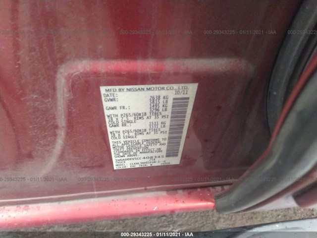 Photo 8 VIN: 1N6AD0EV5CC408345 - NISSAN FRONTIER 