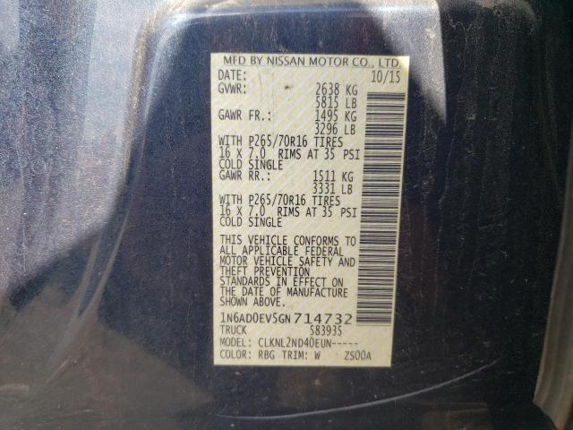 Photo 11 VIN: 1N6AD0EV5GN714732 - NISSAN FRONTIER 