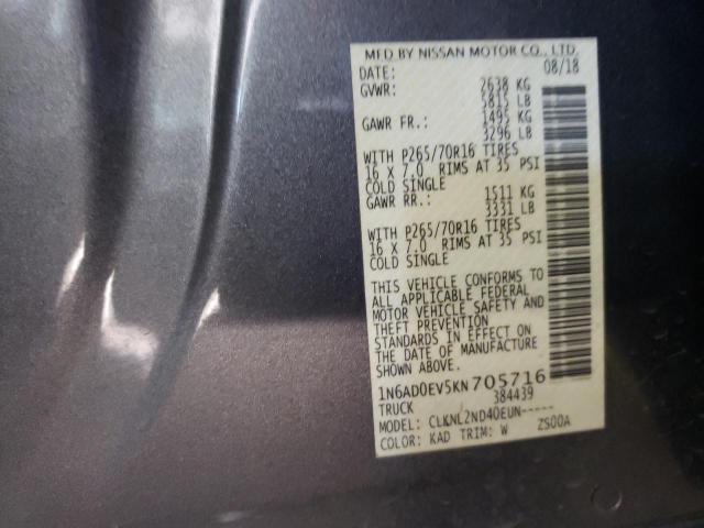 Photo 12 VIN: 1N6AD0EV5KN705716 - NISSAN FRONTIER S 