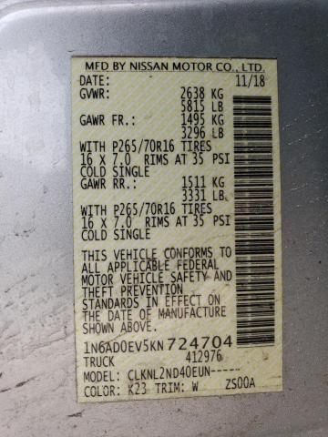 Photo 9 VIN: 1N6AD0EV5KN724704 - NISSAN FRONTIER S 